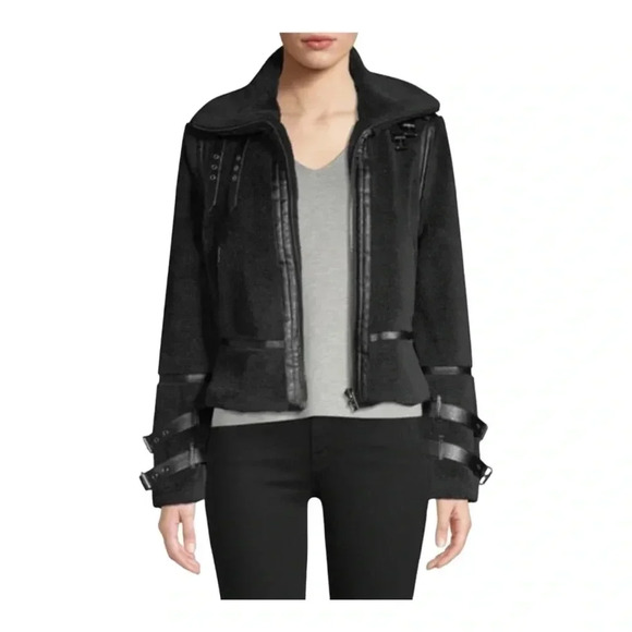 DH New York Shearling Moto Jacket - Picture 1 of 7